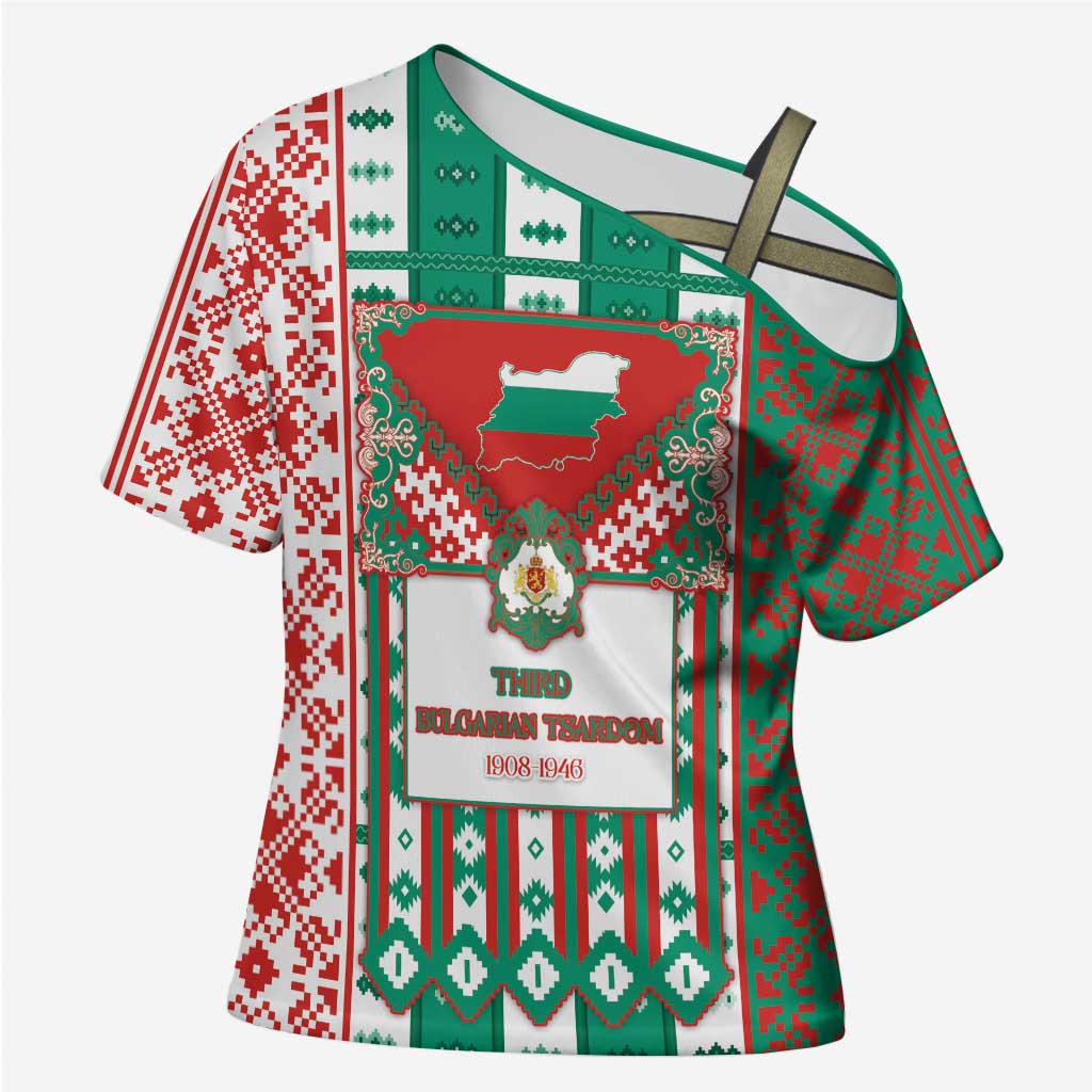 Tsardom Of Bulgaria Cross Shoulder Shirt Slavic Patterns - Wonder Print Shop