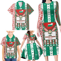 Tsardom Of Bulgaria Family Matching Long Sleeve Bodycon Dress and Hawaiian Shirt Slavic Patterns - Wonder Print Shop