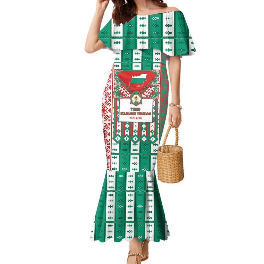 Tsardom Of Bulgaria Family Matching Mermaid Dress and Hawaiian Shirt Slavic Patterns - Wonder Print Shop