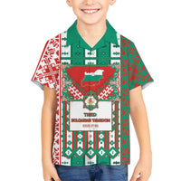 Tsardom Of Bulgaria Family Matching Mermaid Dress and Hawaiian Shirt Slavic Patterns - Wonder Print Shop