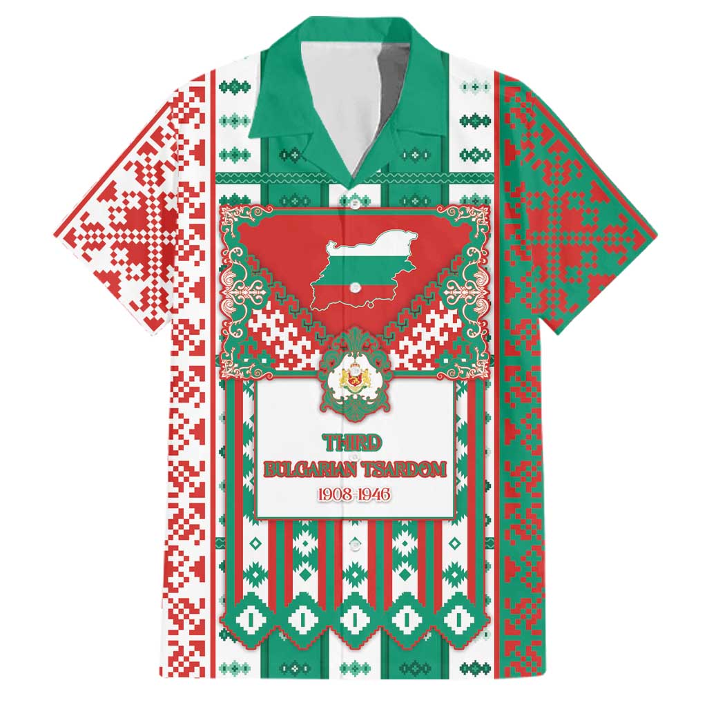 Tsardom Of Bulgaria Family Matching Off The Shoulder Long Sleeve Dress and Hawaiian Shirt Slavic Patterns - Wonder Print Shop