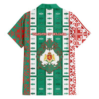 Tsardom Of Bulgaria Family Matching Off The Shoulder Long Sleeve Dress and Hawaiian Shirt Slavic Patterns - Wonder Print Shop