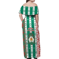 Tsardom Of Bulgaria Family Matching Off Shoulder Maxi Dress and Hawaiian Shirt Slavic Patterns - Wonder Print Shop