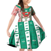 Tsardom Of Bulgaria Family Matching Off Shoulder Short Dress and Hawaiian Shirt Slavic Patterns - Wonder Print Shop