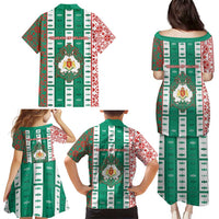 Tsardom Of Bulgaria Family Matching Puletasi and Hawaiian Shirt Slavic Patterns - Wonder Print Shop