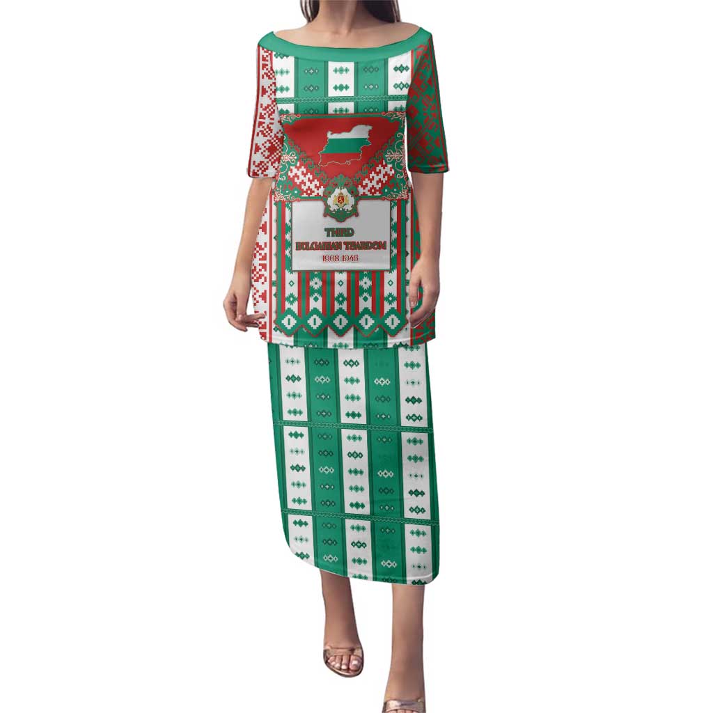 Tsardom Of Bulgaria Family Matching Puletasi and Hawaiian Shirt Slavic Patterns - Wonder Print Shop