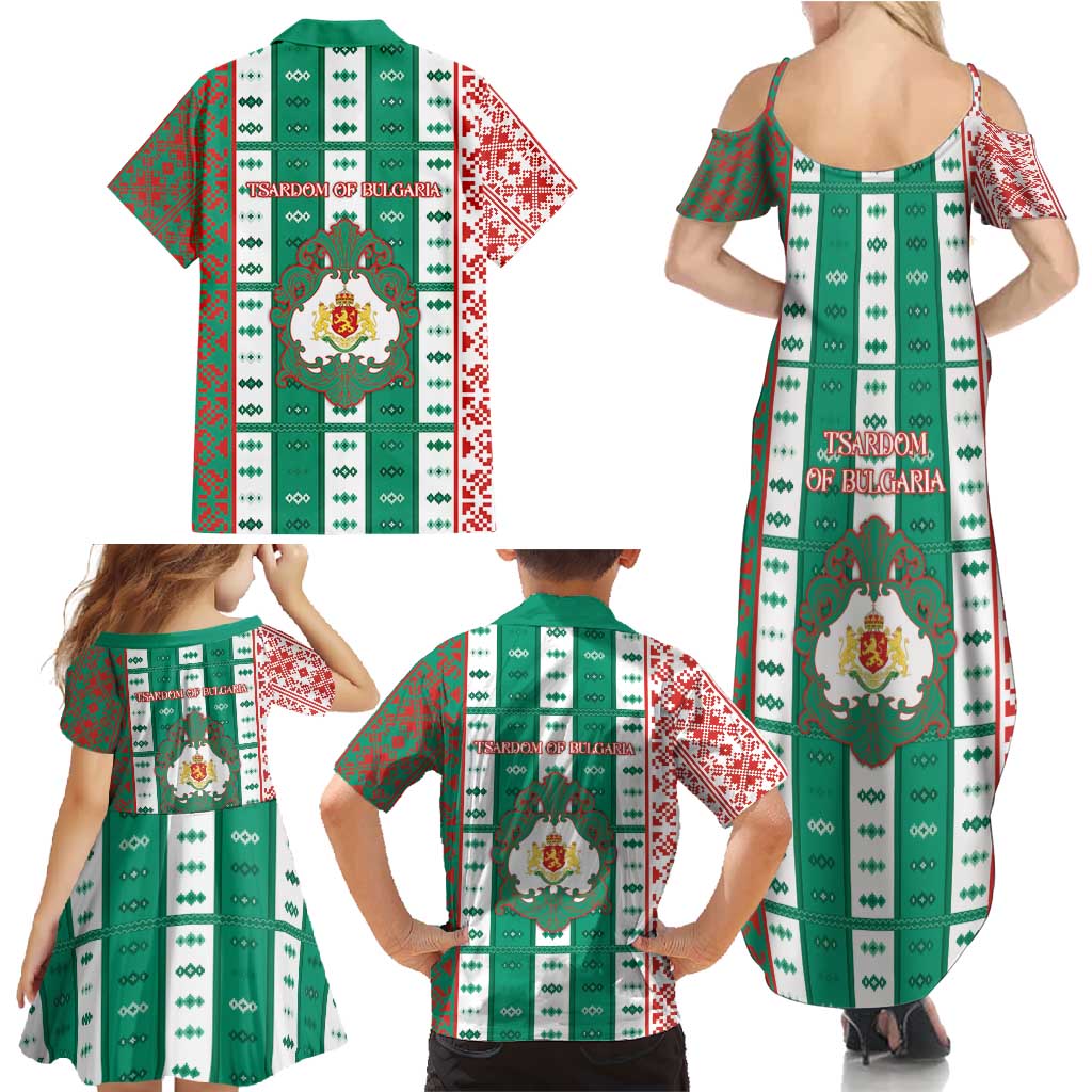 Tsardom Of Bulgaria Family Matching Summer Maxi Dress and Hawaiian Shirt Slavic Patterns - Wonder Print Shop
