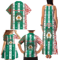Tsardom Of Bulgaria Family Matching Tank Maxi Dress and Hawaiian Shirt Slavic Patterns - Wonder Print Shop