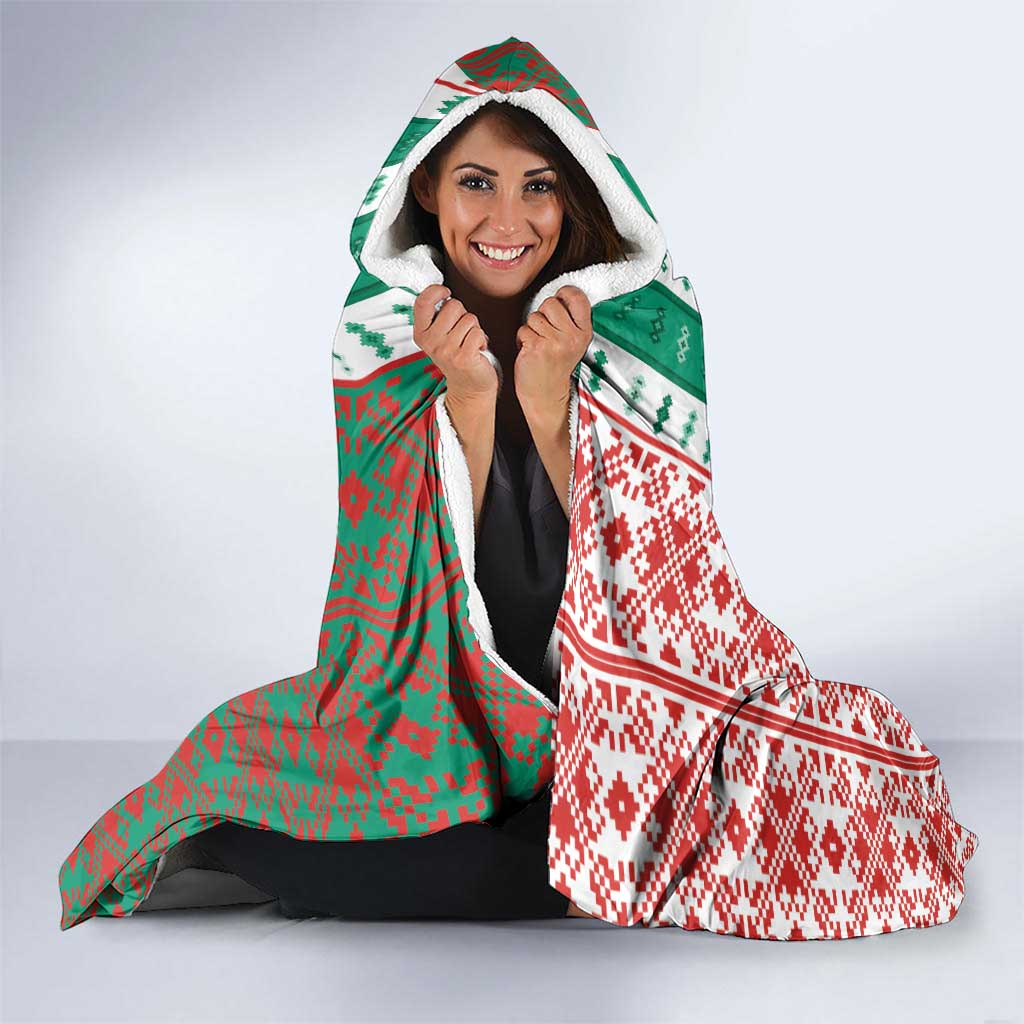 Tsardom Of Bulgaria Hooded Blanket Slavic Patterns - Wonder Print Shop