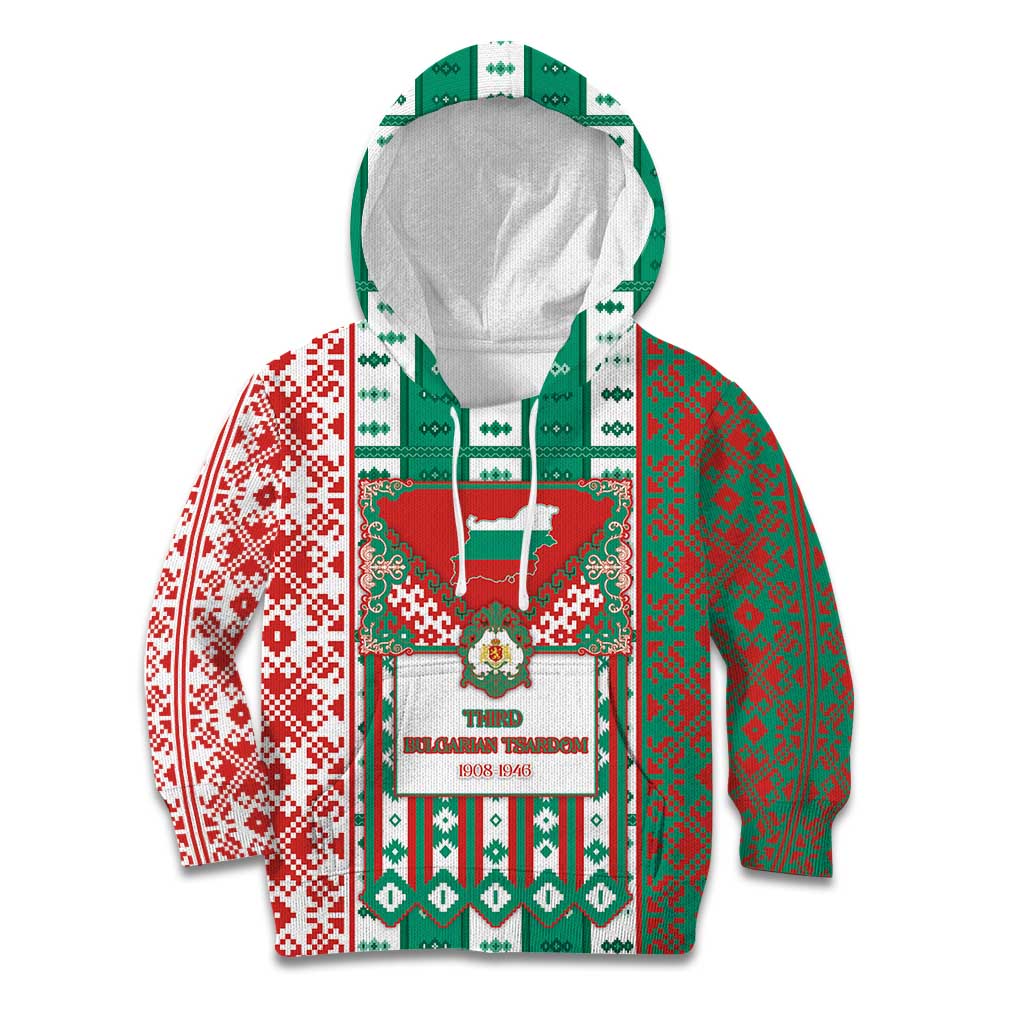 Tsardom Of Bulgaria Kid Hoodie Slavic Patterns - Wonder Print Shop