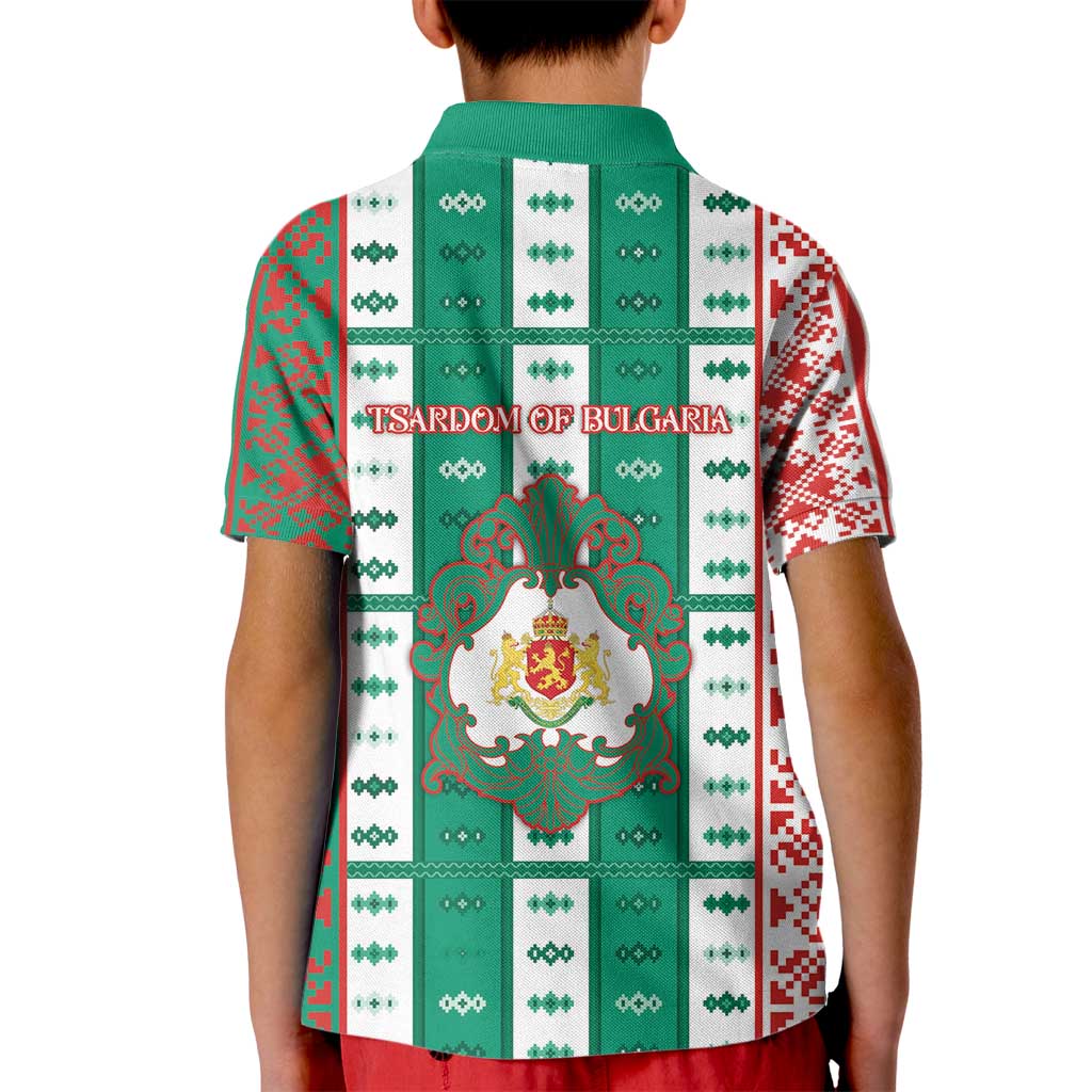 Tsardom Of Bulgaria Kid Polo Shirt Slavic Patterns - Wonder Print Shop