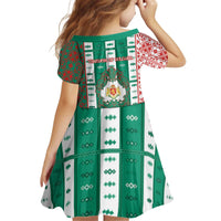 Tsardom Of Bulgaria Kid Short Sleeve Dress Slavic Patterns - Wonder Print Shop
