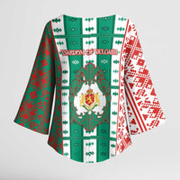 Tsardom Of Bulgaria Kimono Sleeve Blouse Slavic Patterns - Wonder Print Shop