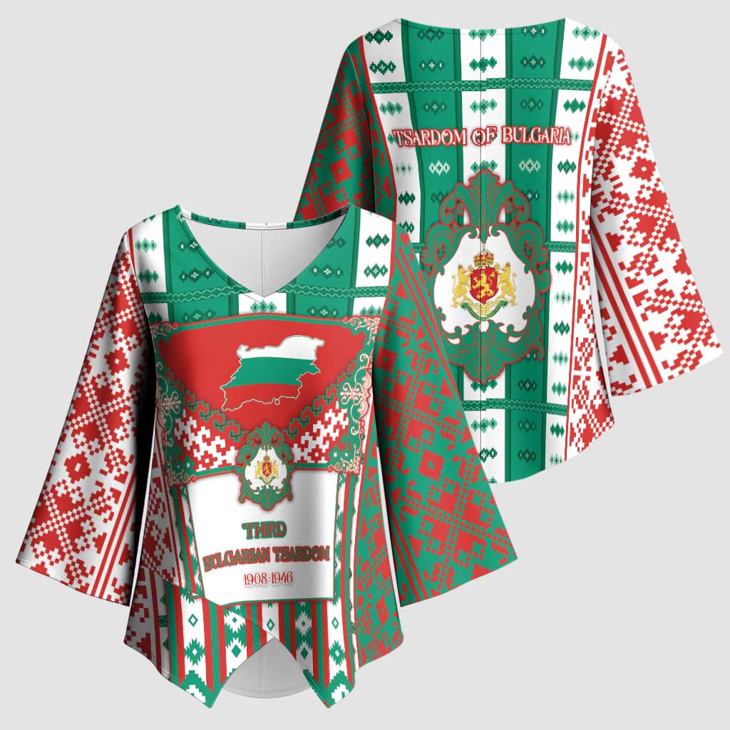 Tsardom Of Bulgaria Kimono Sleeve Blouse Slavic Patterns - Wonder Print Shop
