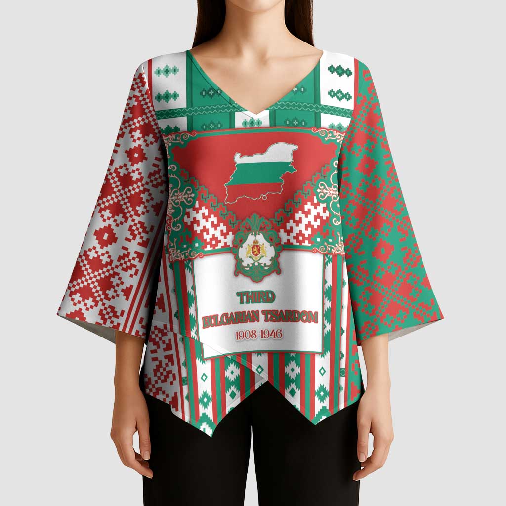 Tsardom Of Bulgaria Kimono Sleeve Blouse Slavic Patterns - Wonder Print Shop