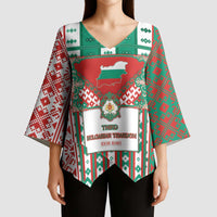 Tsardom Of Bulgaria Kimono Sleeve Blouse Slavic Patterns - Wonder Print Shop
