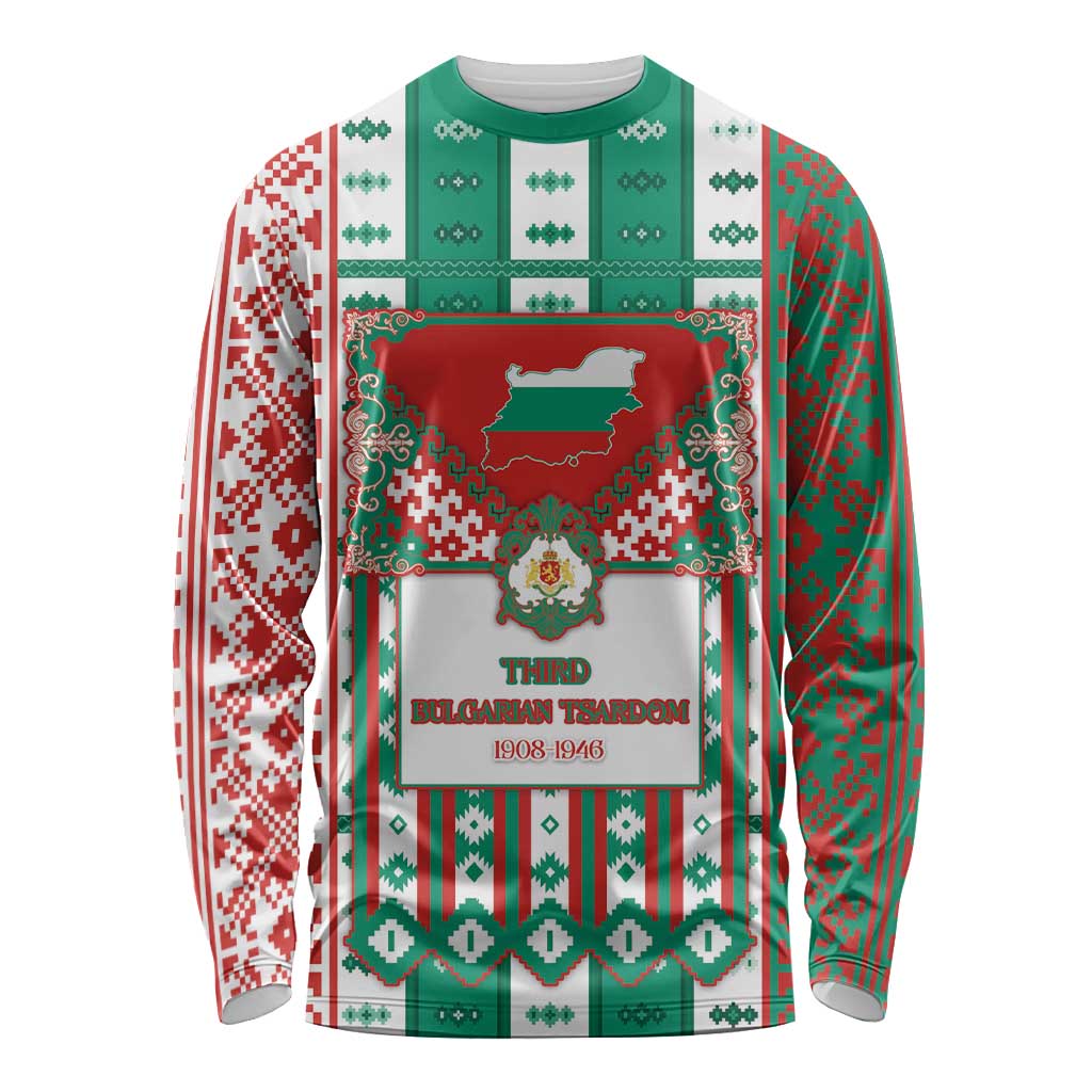 Tsardom Of Bulgaria Long Sleeve Shirt Slavic Patterns - Wonder Print Shop