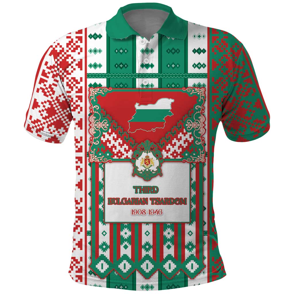 Tsardom Of Bulgaria Polo Shirt Slavic Patterns - Wonder Print Shop