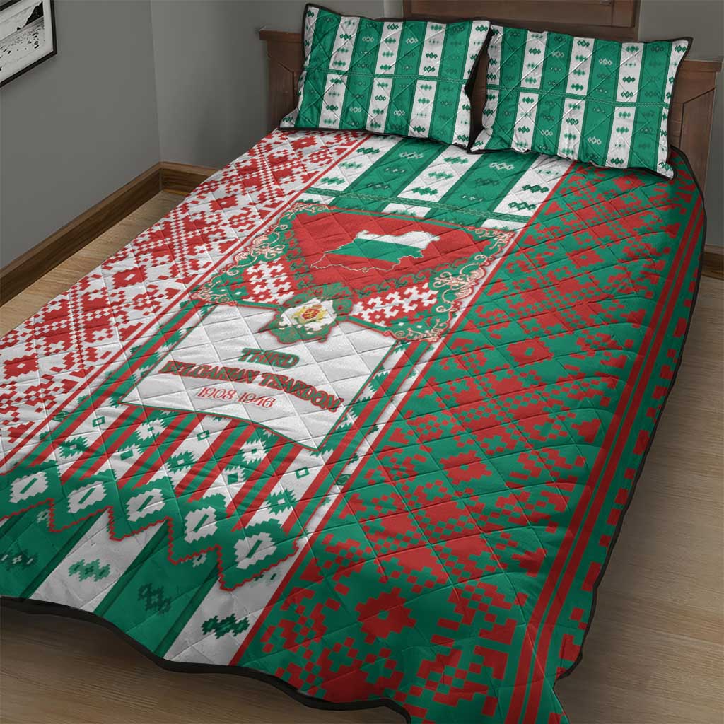 Tsardom Of Bulgaria Quilt Bed Set Slavic Patterns - Wonder Print Shop
