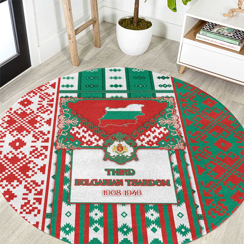 Tsardom Of Bulgaria Round Carpet Slavic Patterns - Wonder Print Shop