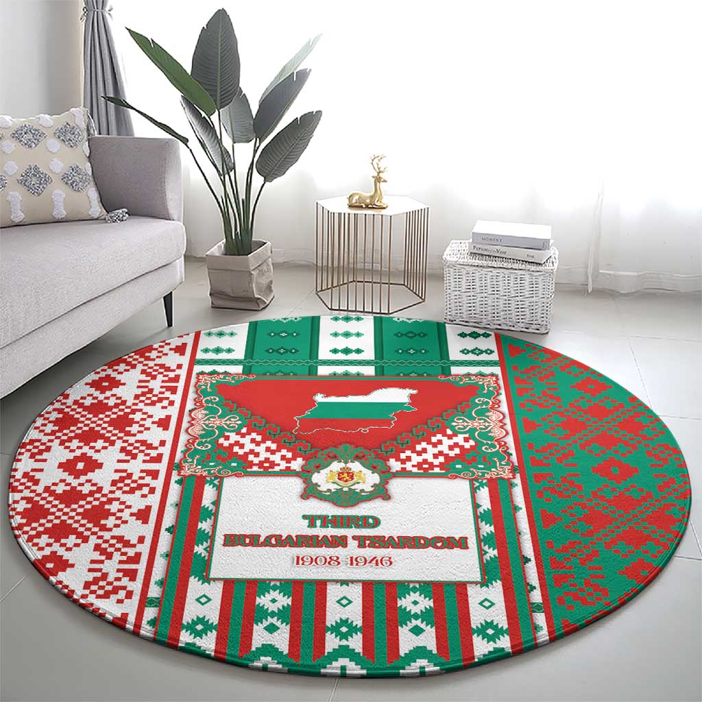 Tsardom Of Bulgaria Round Carpet Slavic Patterns - Wonder Print Shop