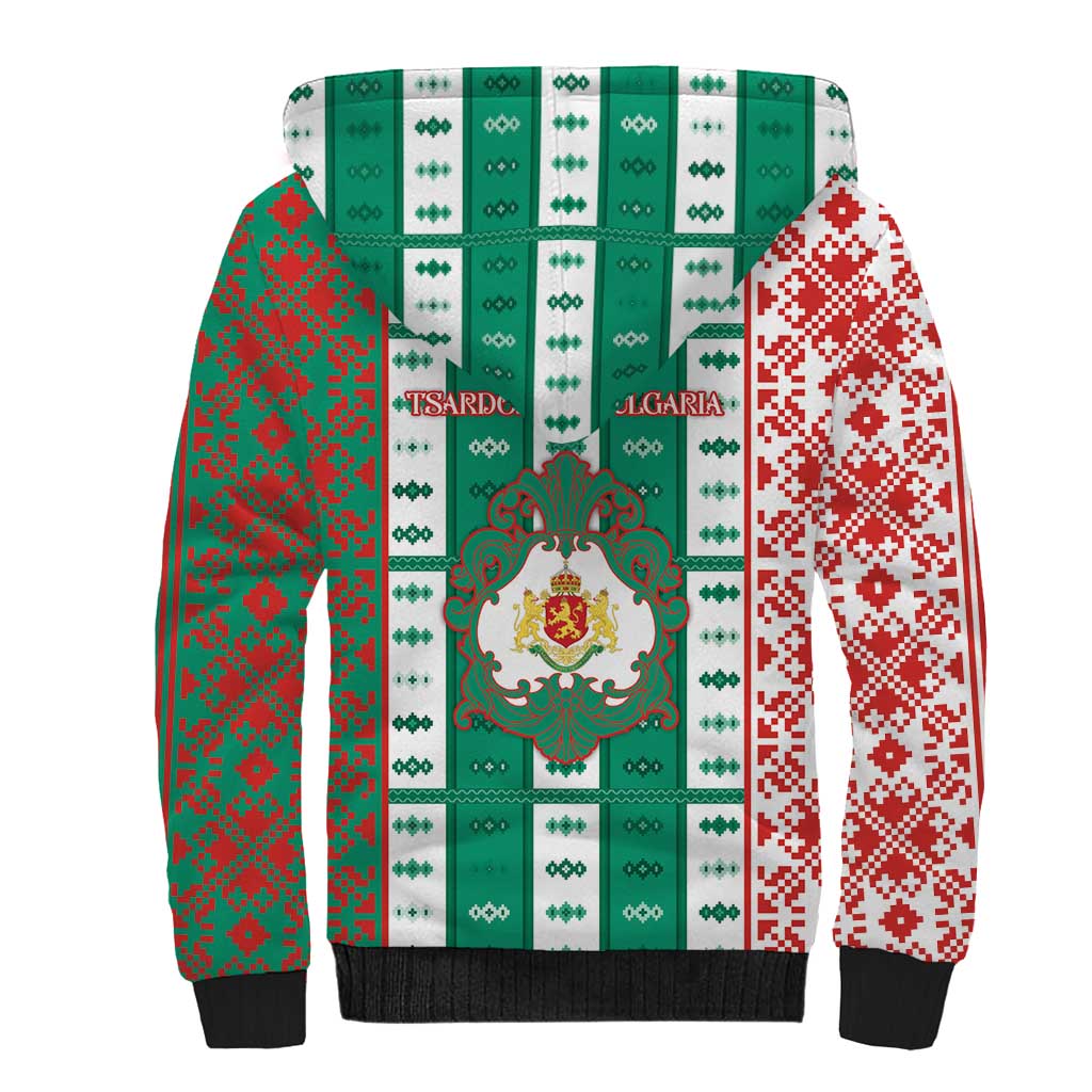 Tsardom Of Bulgaria Sherpa Hoodie Slavic Patterns - Wonder Print Shop