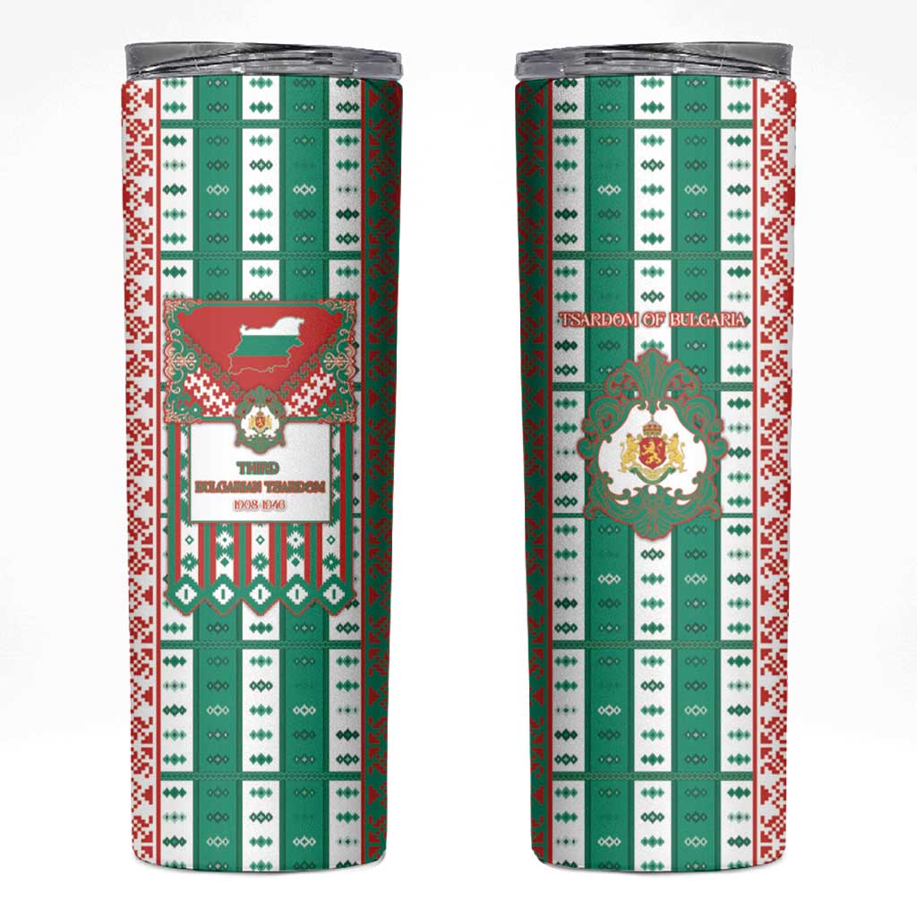 Tsardom Of Bulgaria Skinny Tumbler Slavic Patterns - Wonder Print Shop