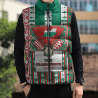 Tsardom Of Bulgaria Sleeveless Puffer Jacket Slavic Patterns - Wonder Print Shop