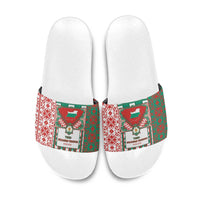 Tsardom Of Bulgaria Slide Sandals Slavic Patterns - Wonder Print Shop