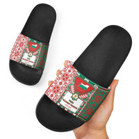 Tsardom Of Bulgaria Slide Sandals Slavic Patterns - Wonder Print Shop
