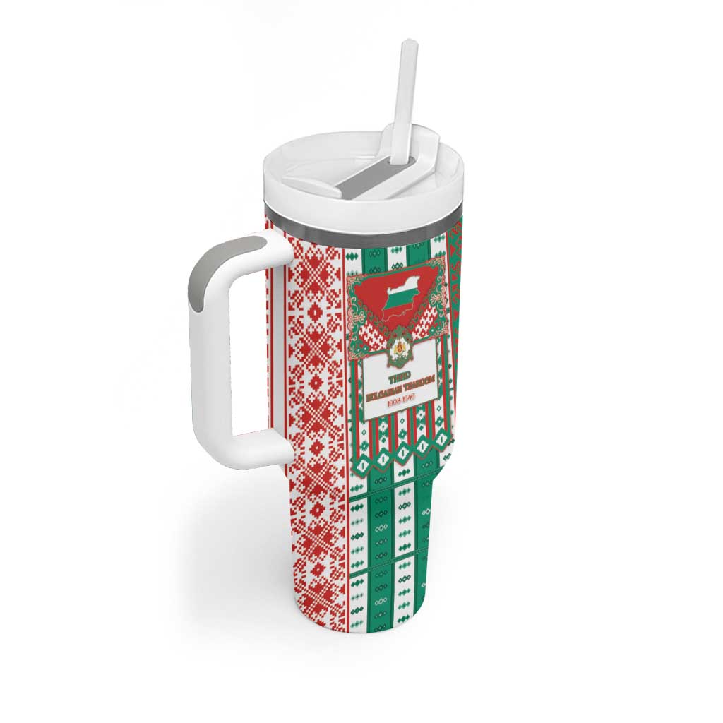 Tsardom Of Bulgaria Tumbler With Handle Slavic Patterns - Wonder Print Shop
