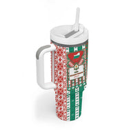 Tsardom Of Bulgaria Tumbler With Handle Slavic Patterns - Wonder Print Shop
