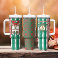 Tsardom Of Bulgaria Tumbler With Handle Slavic Patterns - Wonder Print Shop