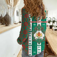 Tsardom Of Bulgaria Women Casual Shirt Slavic Patterns - Wonder Print Shop