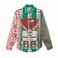 Tsardom Of Bulgaria Women Casual Shirt Slavic Patterns - Wonder Print Shop