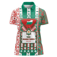 Tsardom Of Bulgaria Women Polo Shirt Slavic Patterns - Wonder Print Shop