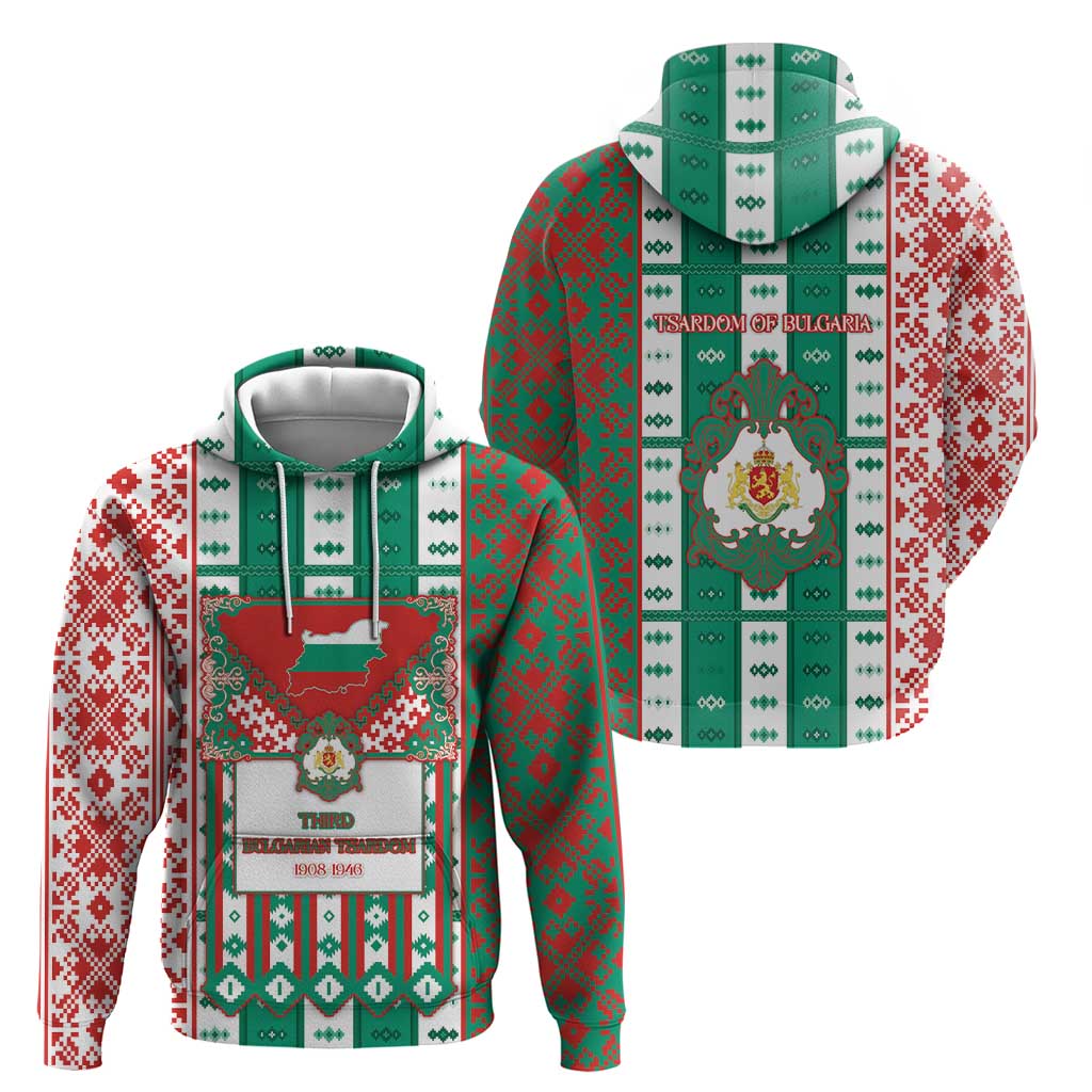 Tsardom Of Bulgaria Zip Hoodie Slavic Patterns - Wonder Print Shop