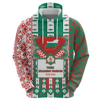 Tsardom Of Bulgaria Zip Hoodie Slavic Patterns - Wonder Print Shop