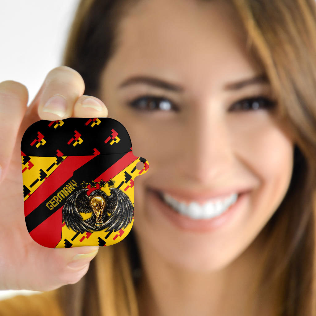 Germany Football AirPods Case Majestic Eagle And Gold Trophy Unique Style