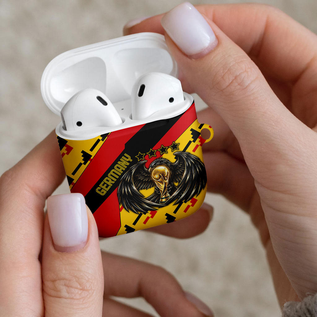 Germany Football AirPods Case Majestic Eagle And Gold Trophy Unique Style