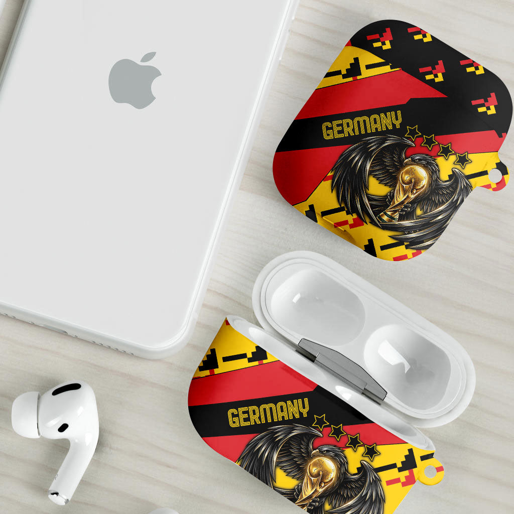 Germany Football AirPods Case Majestic Eagle And Gold Trophy Unique Style