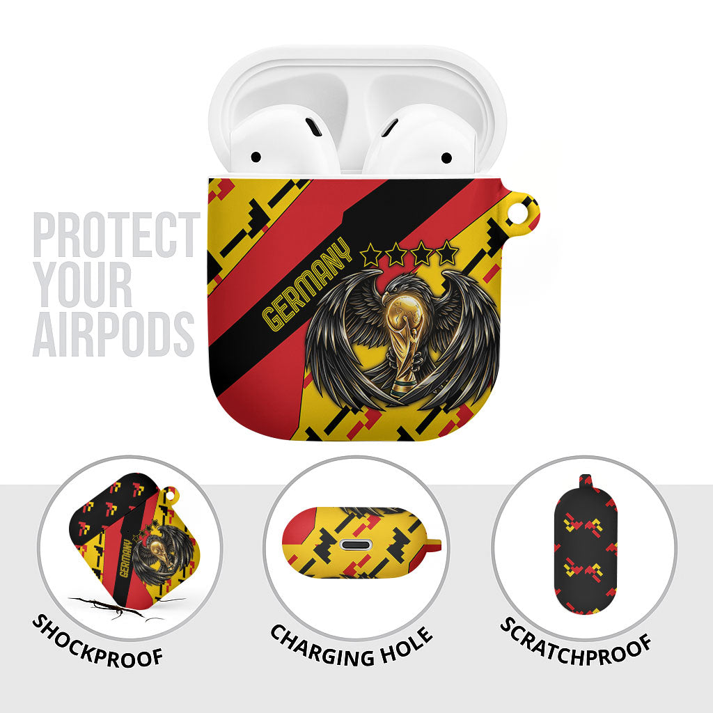 Germany Football AirPods Case Majestic Eagle And Gold Trophy Unique Style