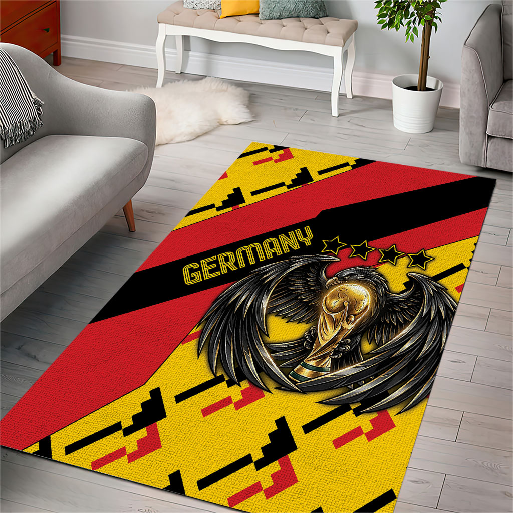 Germany Football Area Rug Majestic Eagle And Gold Trophy Unique Style