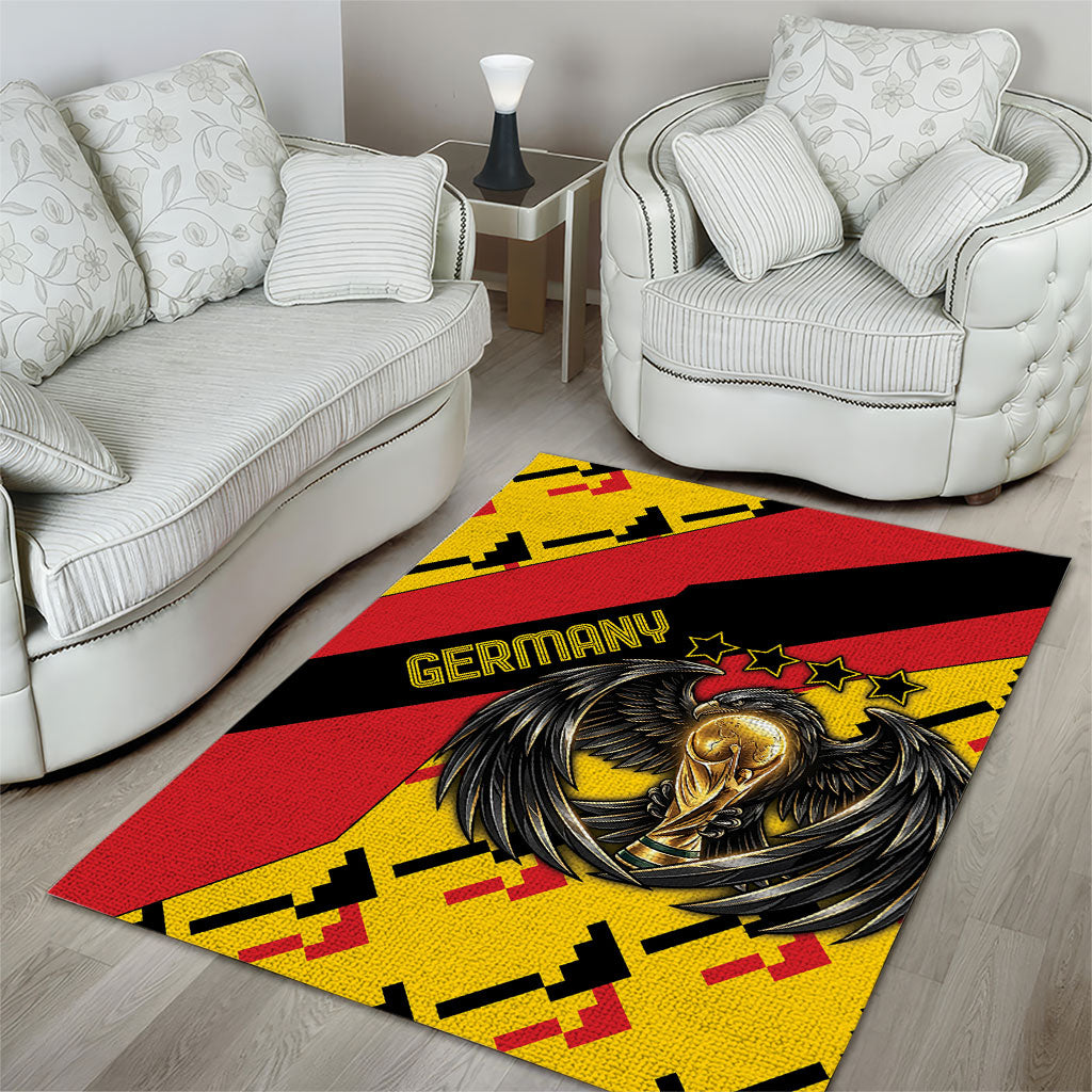 Germany Football Area Rug Majestic Eagle And Gold Trophy Unique Style