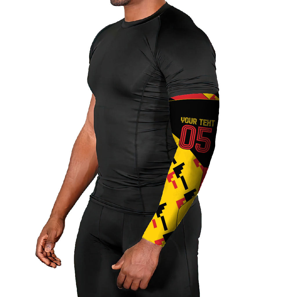Custom Germany Football Arm Sleeves Majestic Eagle And Gold Trophy Unique Style