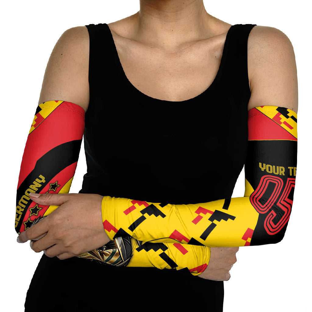 Custom Germany Football Arm Sleeves Majestic Eagle And Gold Trophy Unique Style