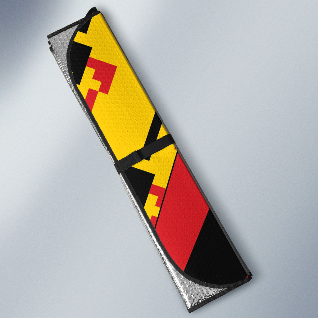 Germany Football Auto Sun Shade Majestic Eagle And Gold Trophy Unique Style