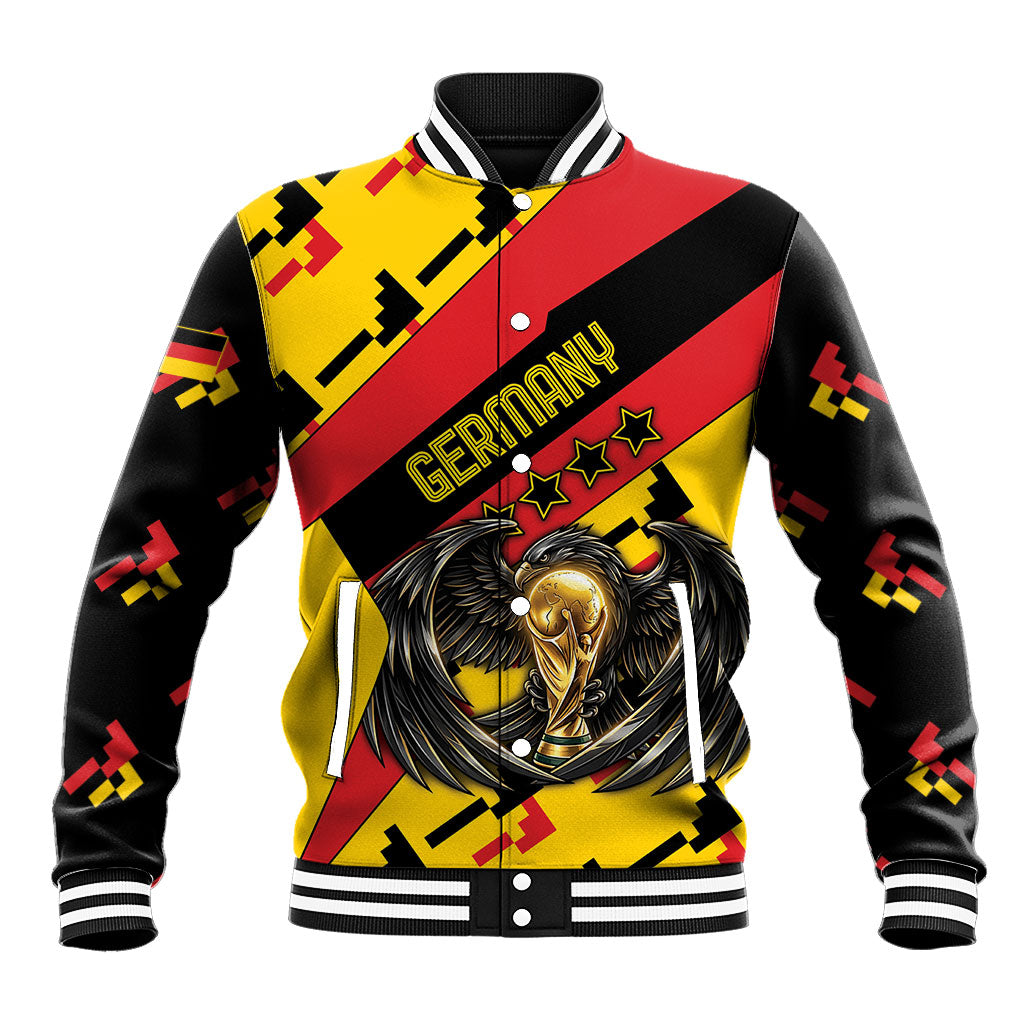 Custom Germany Football Baseball Jacket Majestic Eagle And Gold Trophy Unique Style