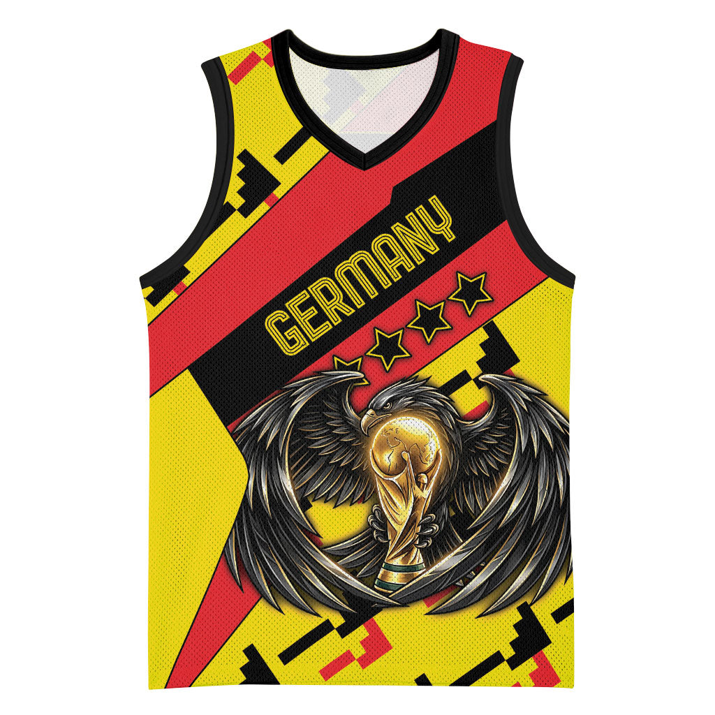 Custom Germany Football Basketball Jersey Majestic Eagle And Gold Trophy Unique Style
