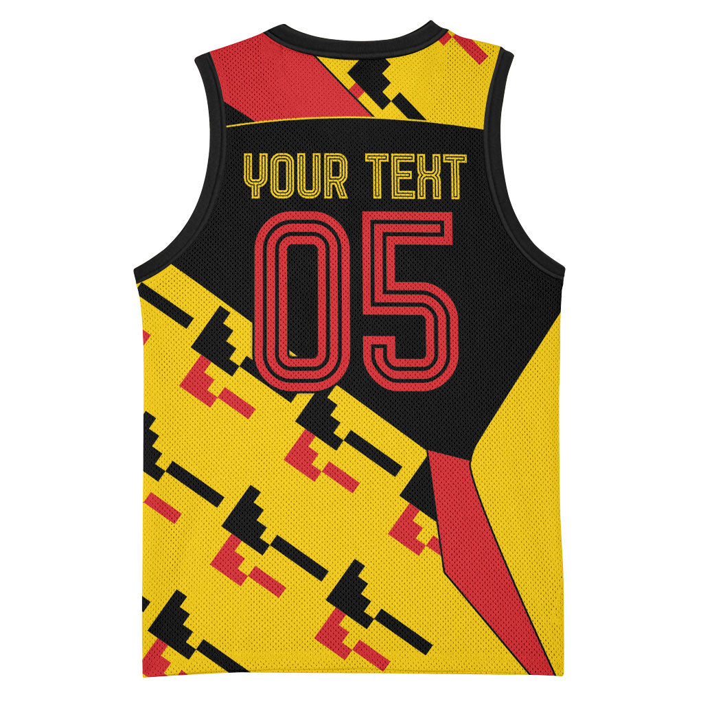 Custom Germany Football Basketball Jersey Majestic Eagle And Gold Trophy Unique Style